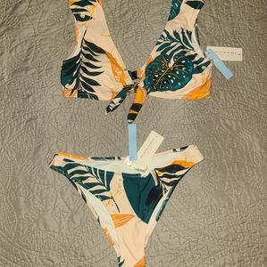 CupShe Bright Leafy Print Binkini